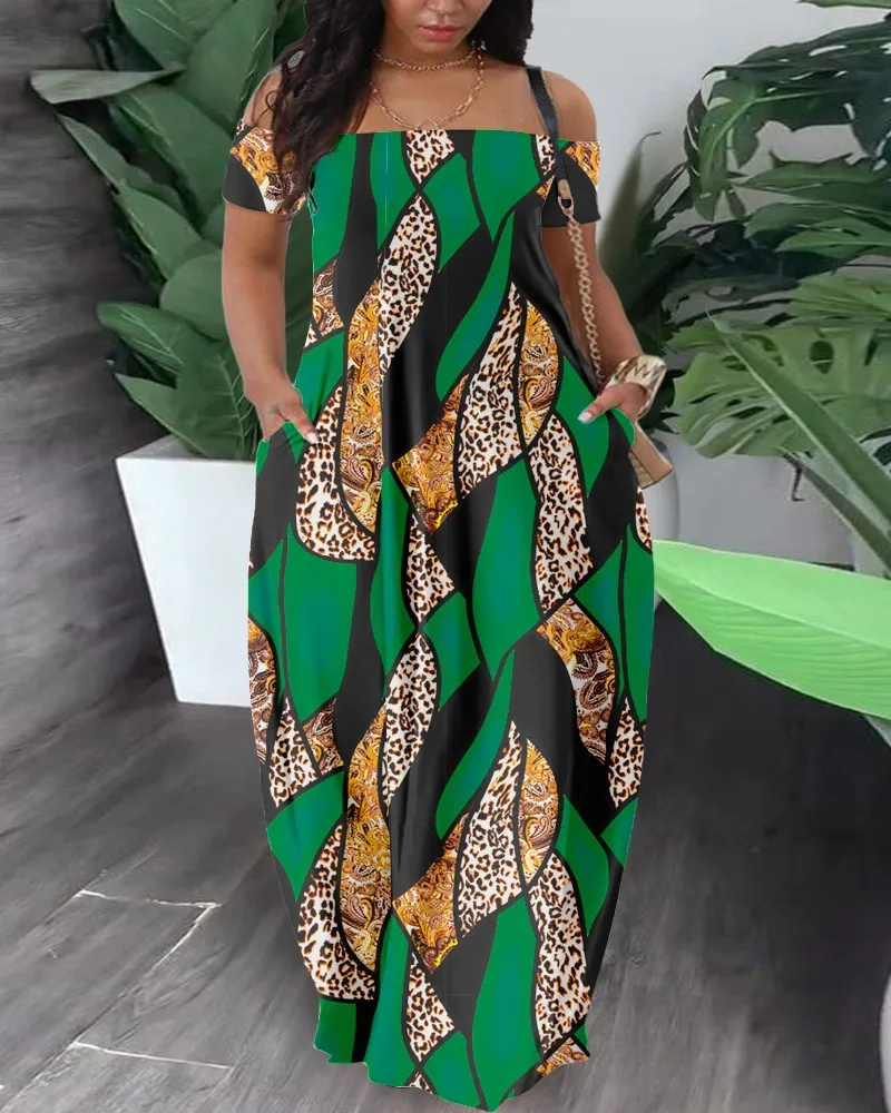 Summer New Women's Fashion Casual Sexy Printed Strapless Dress Vestidos De Mujer
Summer New Women's Fashion Casual Sexy Printed Strapless Dress Vestidos De Mujer