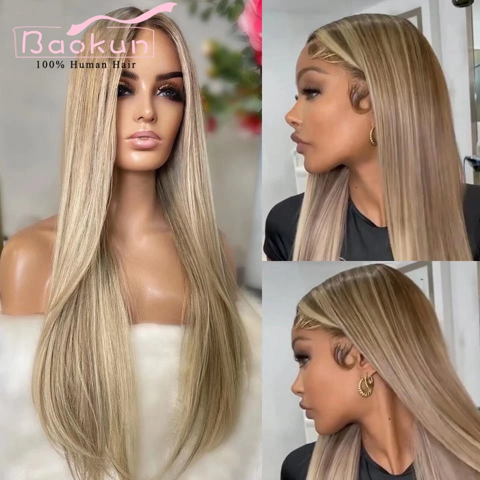 13x4 Brown Highlight Human Hair Wigs Ash Blonde Straight Lace Front Wig 13x6 HD Lace Frontal Wig Transparent Lace Wigs For Women
13x4 Brown Highlight Human Hair Wigs Ash Blonde Straight Lace Front Wig 13x6 HD Lace Frontal Wig Transparent Lace Wigs For Women