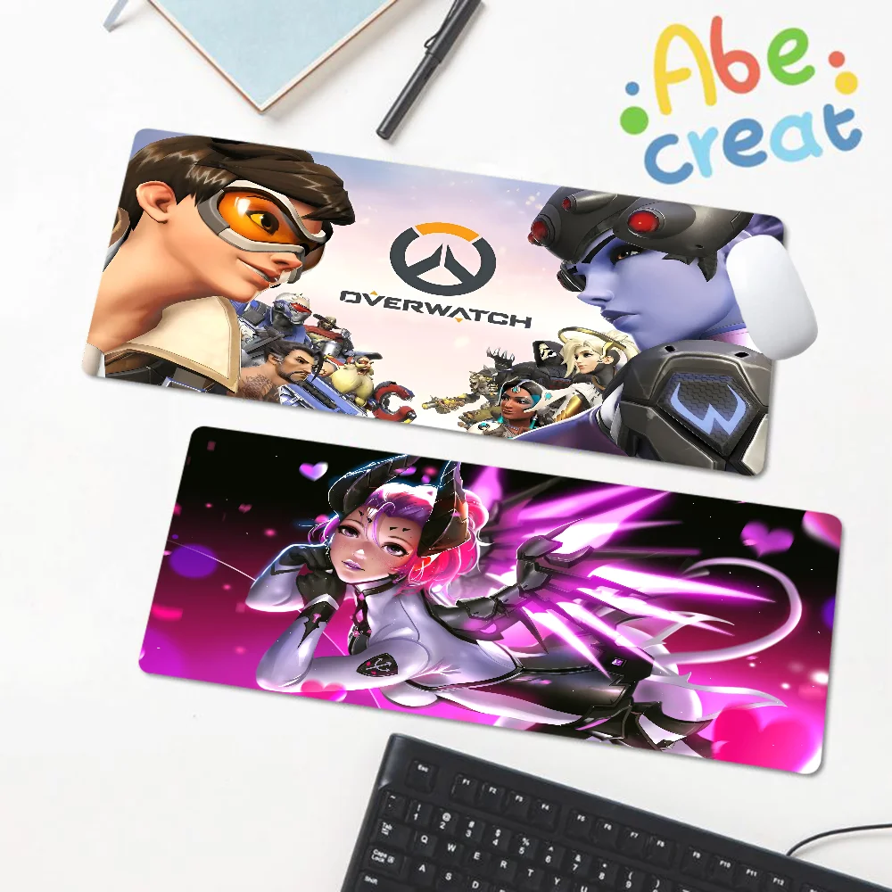 

Game O-Overwatch Mousepad Custom Skin Desktop Desk Mat Kawaii Gaming Accessories Students Writing Pad for PC Computer Table