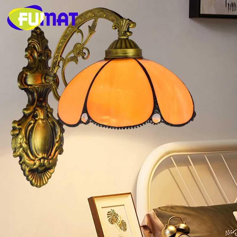 FUMAT Tiffany style 8inch stained glass retro mirror front wall light Simple sun flower bedroom bed wall lamp corridor decor
FUMAT Tiffany style 8inch stained glass retro mirror front wall light Simple sun flower bedroom bed wall lamp corridor decor
