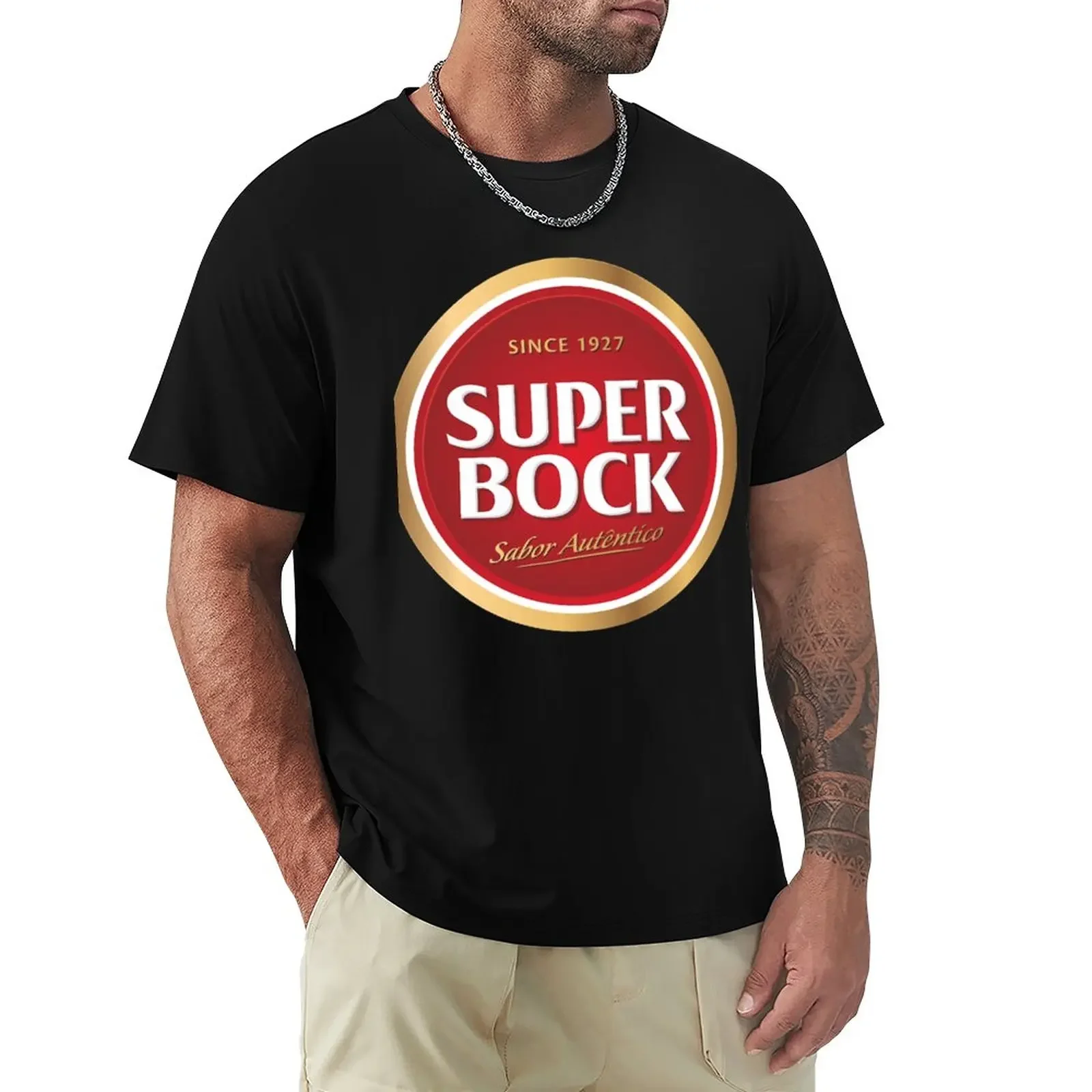 

Super bockEssential T-Shirt boys whites plain summer clothes mens t shirts casual stylish