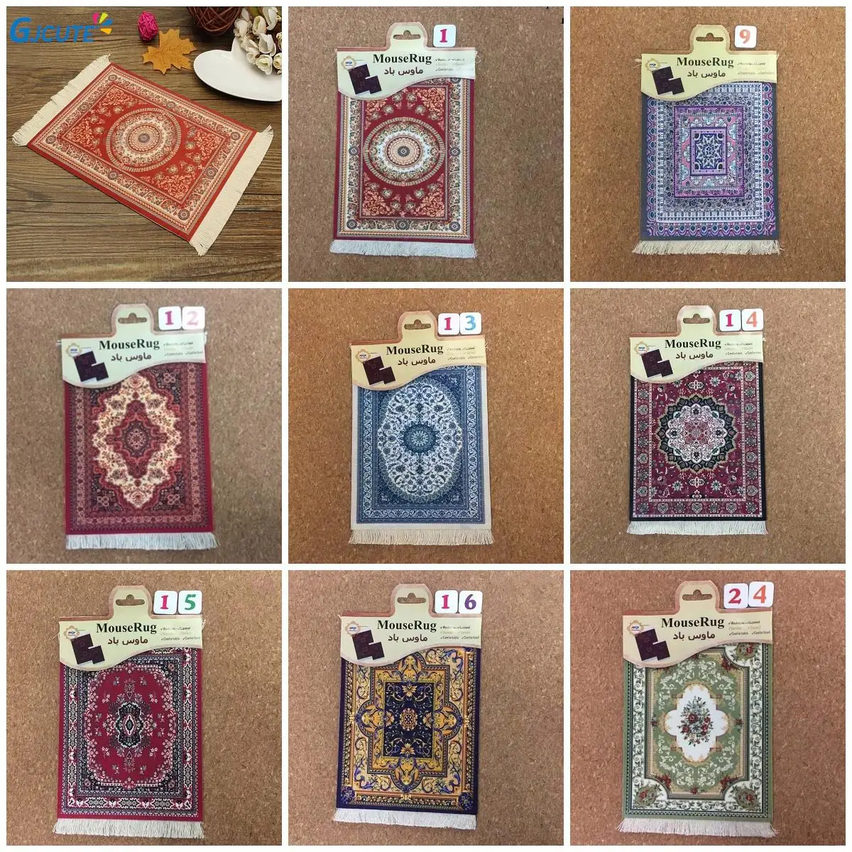 

1pc Dollhouse Carpet Playing House Decor Floor Coverings Floral Pattern Mat Doll Accessories Miniature Weaving Rug 27*18*0.2cm