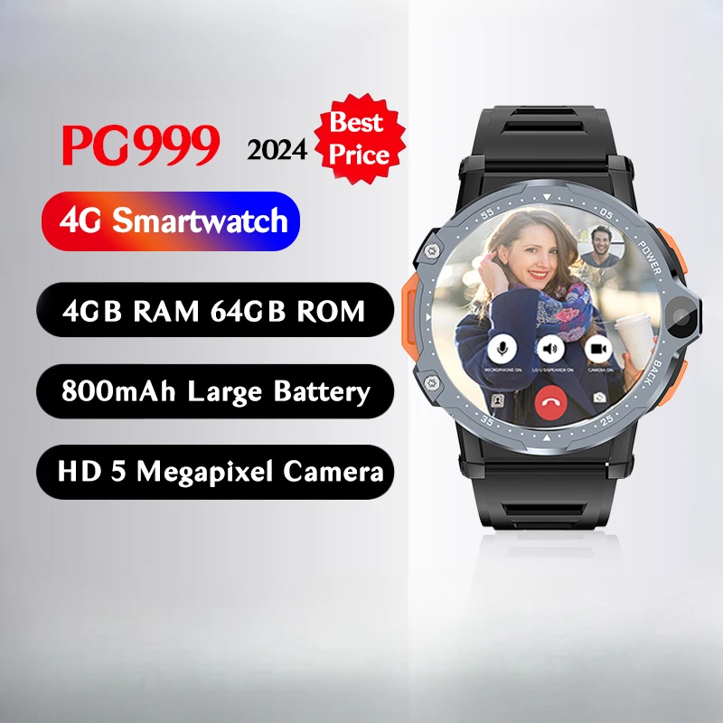 2024 New PG999 4G LTE Smart Watch 2.4G 5G Dual Band WiFi 1.54 Inch Touch Screen 4GB RAM 64GB ROM 8MP/3MP Camera Bluetooth Watch 
2024 New PG999 4G LTE Smart Watch 2.4G 5G Dual Band WiFi 1.54 Inch Touch Screen 4GB RAM 64GB ROM 8MP/3MP Camera Bluetooth Watch