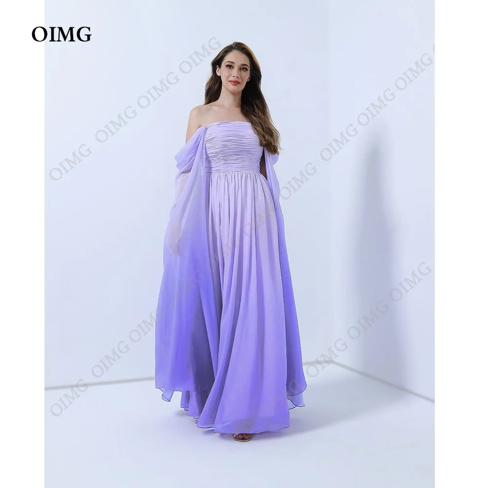 OIMG Modest Lavender Pleated Evening Dresses Chiffon فساتين A Line Floor Length Formal Party Dress Off Shoulder For Women
OIMG Modest Lavender Pleated Evening Dresses Chiffon فساتين A Line Floor Length Formal Party Dress Off Shoulder For Women