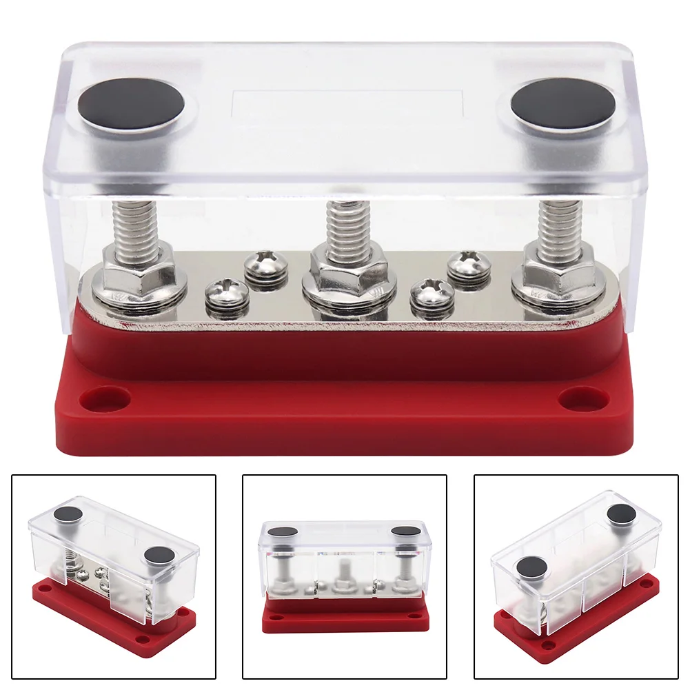 RV Parts Accessories Battery Bus Bar Busbar Socket 4 Terminal Screws M8 (5/16\") PC+plastic+metal 3 Terminal Studs
RV Parts Accessories Battery Bus Bar Busbar Socket 4 Terminal Screws M8 (5/16\") PC+plastic+metal 3 Terminal Studs