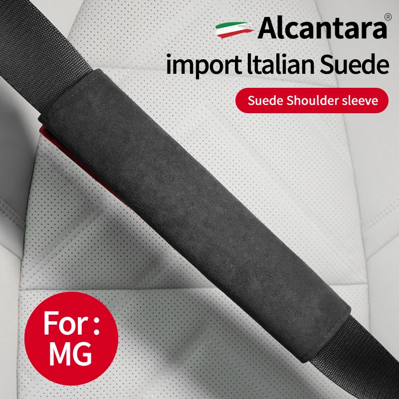 

Car Seat Belt Shoulder Cover Seat Belt Protector Cushion Alcantara For MG MG3 MG5 MG6 MG7 MG TF ZR ZS ES HS GS Morris 3