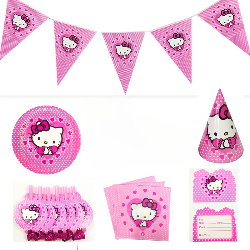 Sanrio Anime Hello Kitty Birthday Party Supplies Paper Flags Tissue Greeting Cards Kids Decoration Kawaii Gifts
Sanrio Anime Hello Kitty Birthday Party Supplies Paper Flags Tissue Greeting Cards Kids Decoration Kawaii Gifts