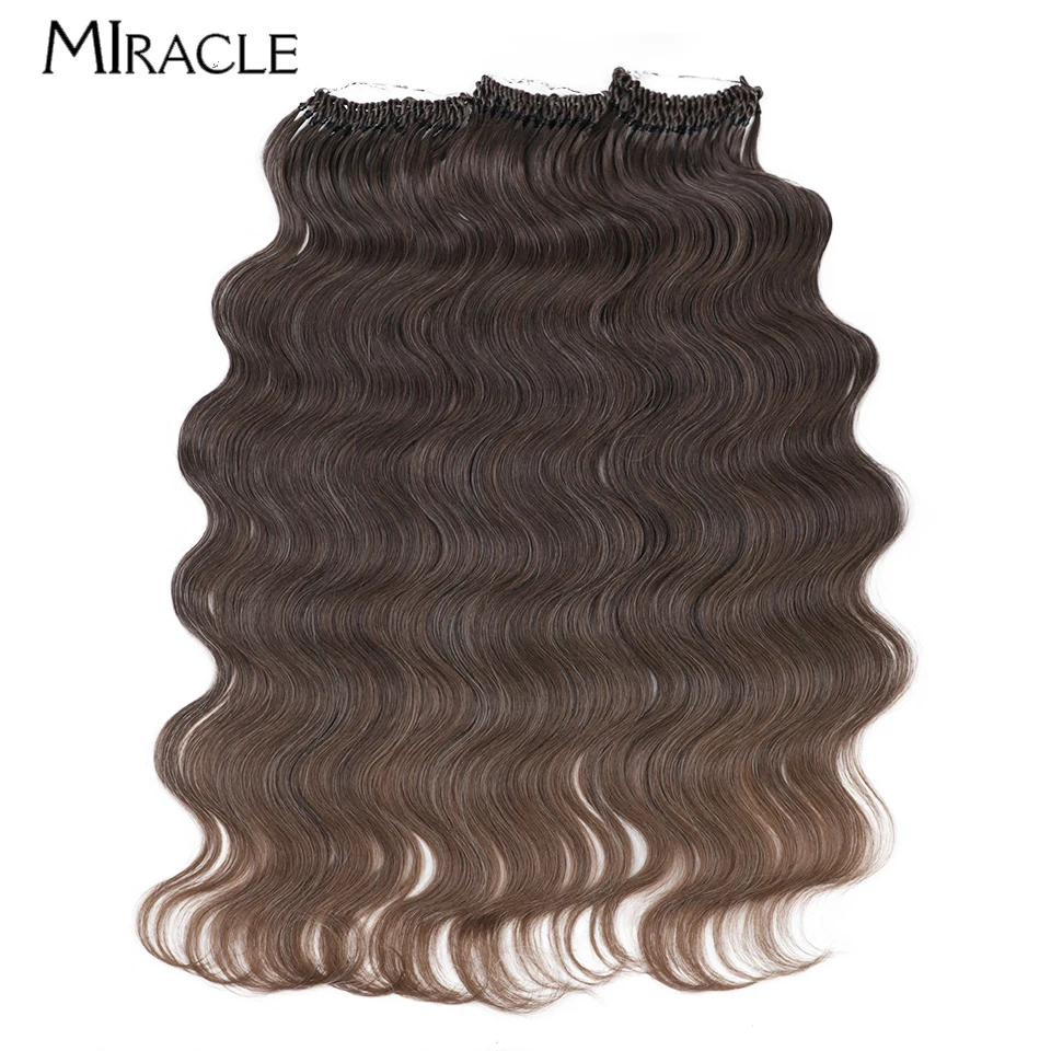 

Crochet Braids Hair 24 Inch Body Wave Hair Bundles Synthetic Curly Fake Hair Extensions for Women 613 Ombre Blonde Braiding Hair