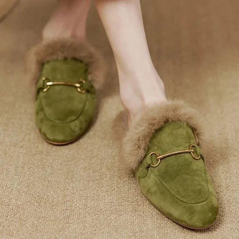 Women Suede Fur Warm Cotton Slippers Flats Walking Boots Winter 2024 New Fashion Trend Plush Slingback Home Shoes Flip Flops
Women Suede Fur Warm Cotton Slippers Flats Walking Boots Winter 2024 New Fashion Trend Plush Slingback Home Shoes Flip Flops