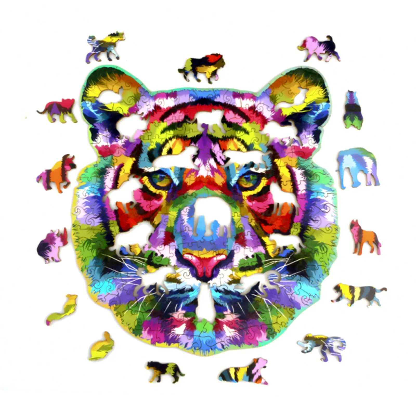 90600 and Adults Animal Pieces Kids Wooden Gift for Rainbow-tiger Puzzle Shape Puzzle Toy Addition
90600 and Adults Animal Pieces Kids Wooden Gift for Rainbow-tiger Puzzle Shape Puzzle Toy Addition