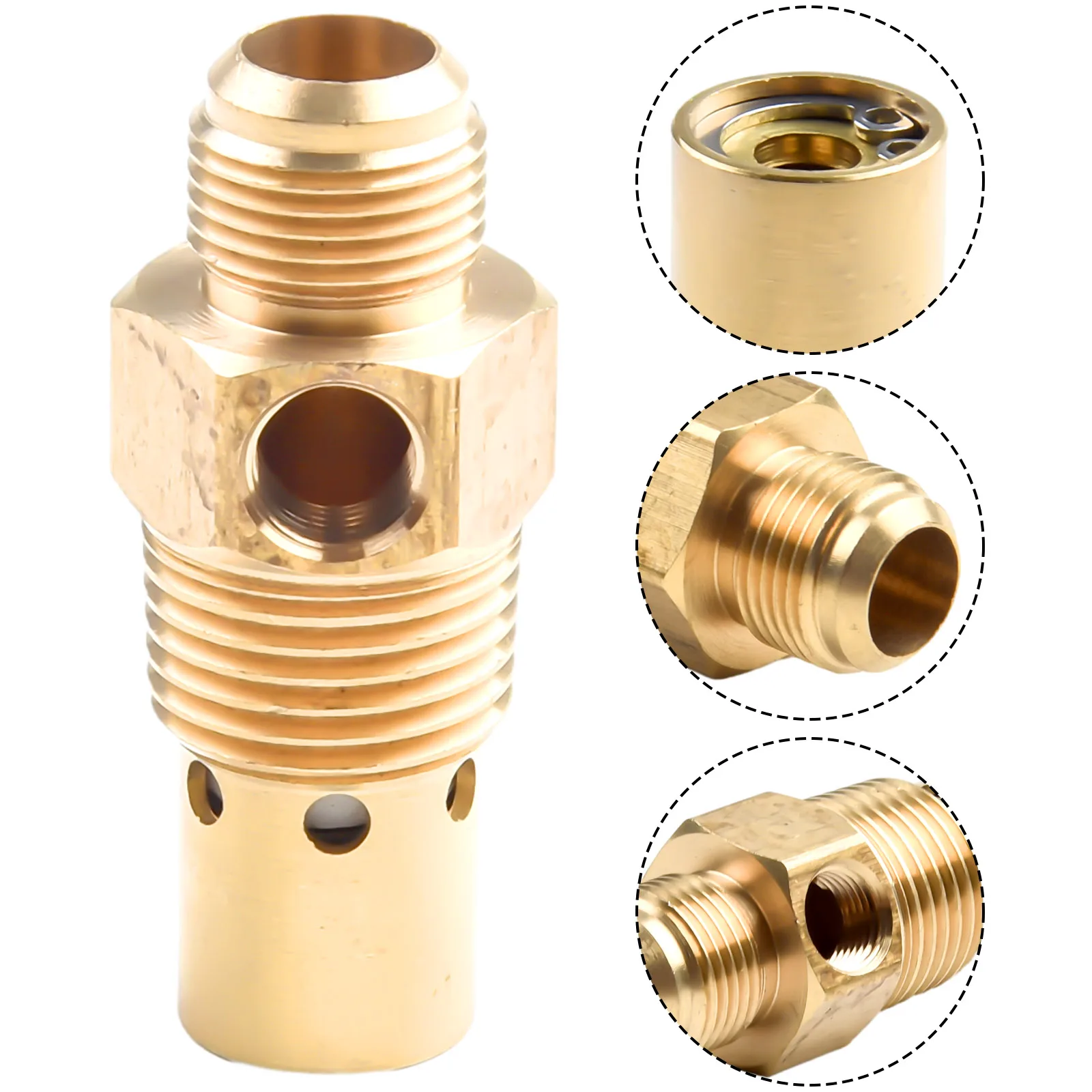 Brass Check Check Valve O-ne Way Air Compressor Brass For Air Compressor G3/8 Gold Male NPT×1/2In Threaded Valve
Brass Check Check Valve O-ne Way Air Compressor Brass For Air Compressor G3/8 Gold Male NPT×1/2In Threaded Valve