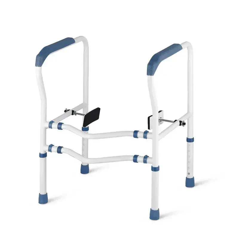 

Adjustable Height & Width Toilet Armrests Toilet Safety Rails Free Standing Safety Aid Frame Handrails Rotatable Clip
