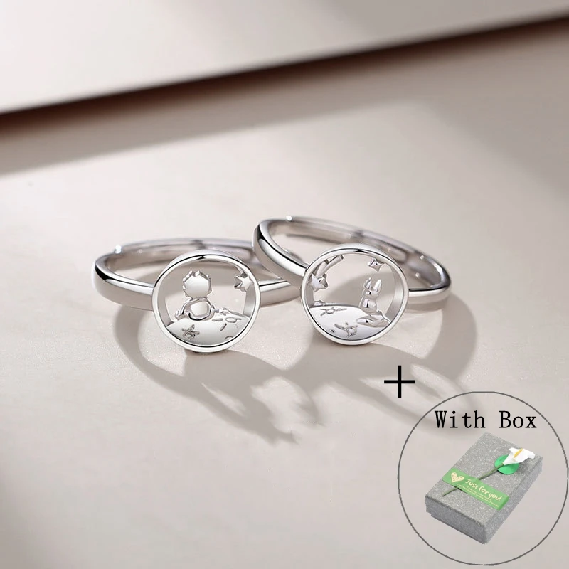 Silvology Genuine 925 Sterling Silver Little Prince Fox Couple Ring for Women Men Creative Birthday Valentine's Day Fine Jewelry
Silvology Genuine 925 Sterling Silver Little Prince Fox Couple Ring for Women Men Creative Birthday Valentine's Day Fine Jewelry