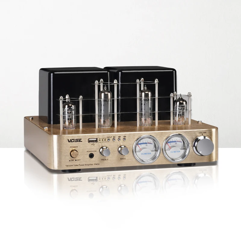 

PM50 Combined Tube Power Amplifier Bluetooth Connection Top HIF Power Amplifier 6F1*2 and 6U1*2 Tube Integrated Power Amplifier