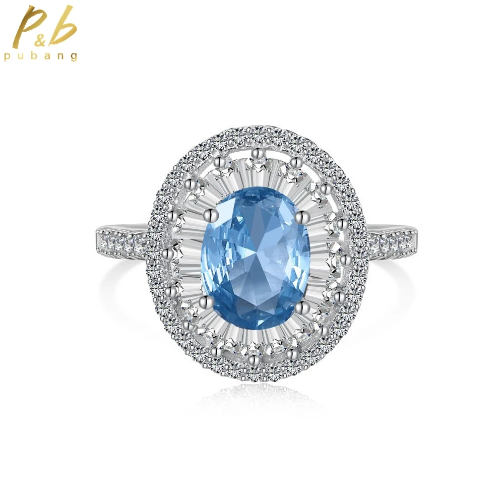 PuBang Fine Jewelry Blue Sapphire Diamond Ring 925 Sterling Silver Created Moissanite for Women Wedding Party Gift Drop Shipping
PuBang Fine Jewelry Blue Sapphire Diamond Ring 925 Sterling Silver Created Moissanite for Women Wedding Party Gift Drop Shipping