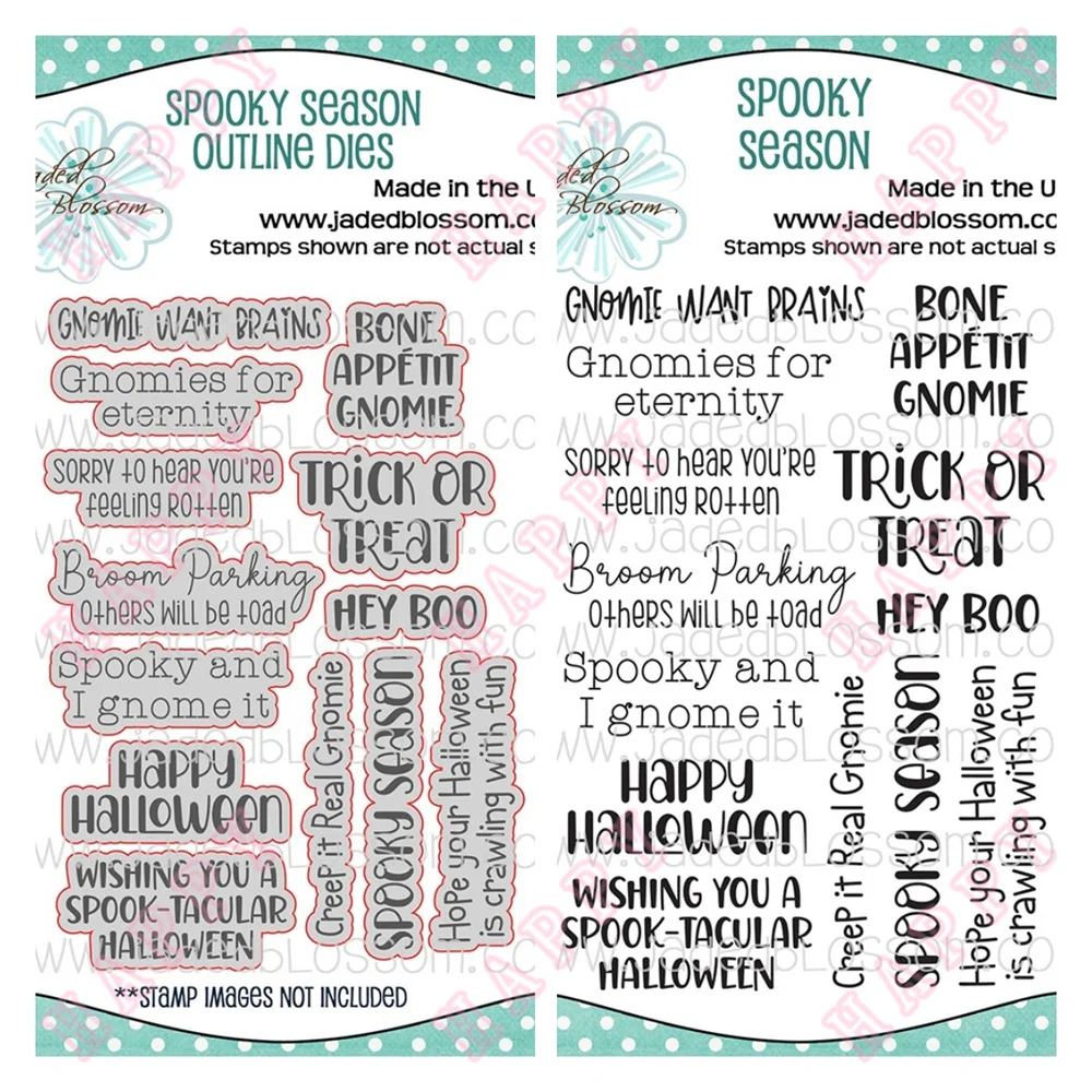 New Spooky Season Metal Cutting Dies And Stamp Template DIY Scrapbook Album Paper Greet Card Decoration Embossing Craft Handmade
New Spooky Season Metal Cutting Dies And Stamp Template DIY Scrapbook Album Paper Greet Card Decoration Embossing Craft Handmade