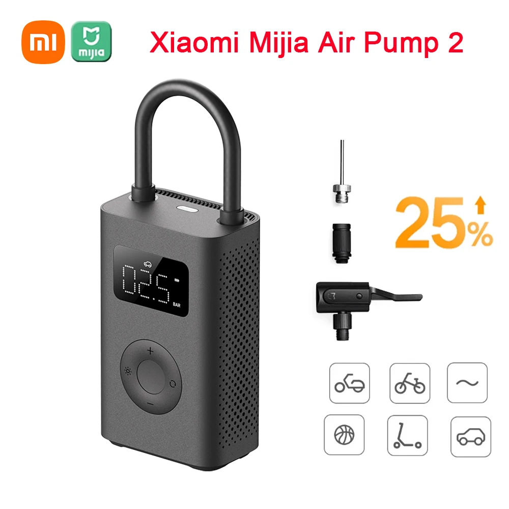 Воздушный насос Xiaomi Mijia 2, портативный Электрический мини-компрессор, 150psi, Type-C, светодиодный Мультитул, насос для мячей, автомобиля, мотоцикла, шин
Воздушный насос Xiaomi Mijia 2, портативный Электрический мини-компрессор, 150psi, Type-C, светодиодный Мультитул, насос для мячей, автомобиля, мотоцикла, шин