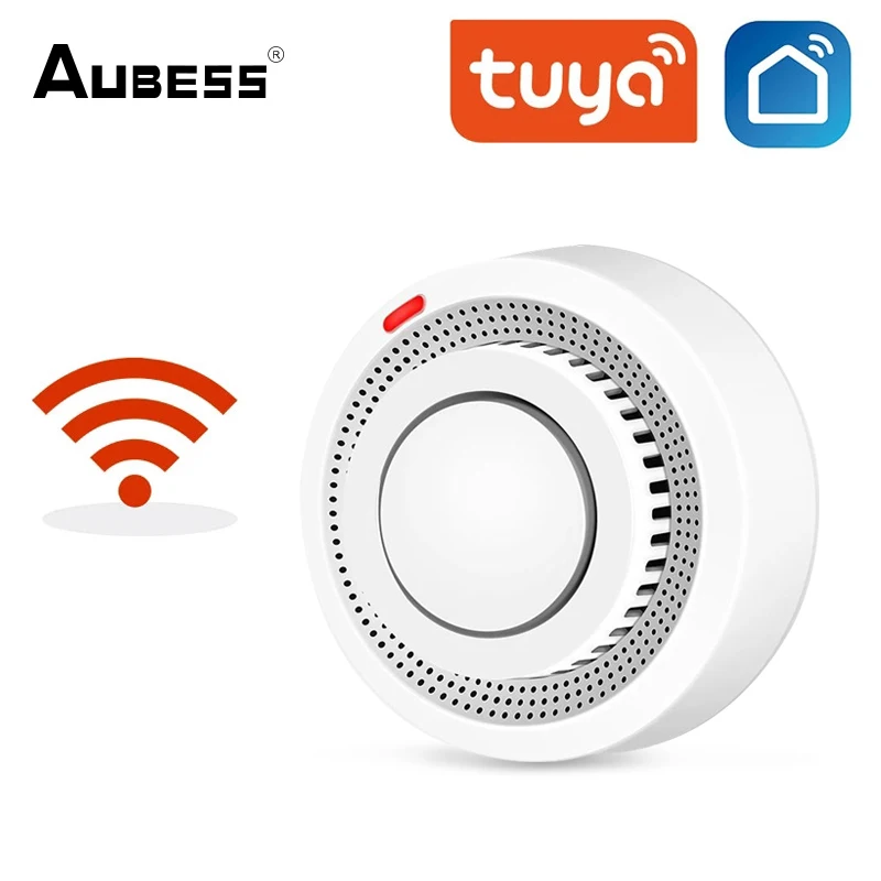 

Tuya Smart Wifi Smoke Detector Sensor Security Protection Fire Smoke Alarm Smart Home Safety System Works With Smart Life APP