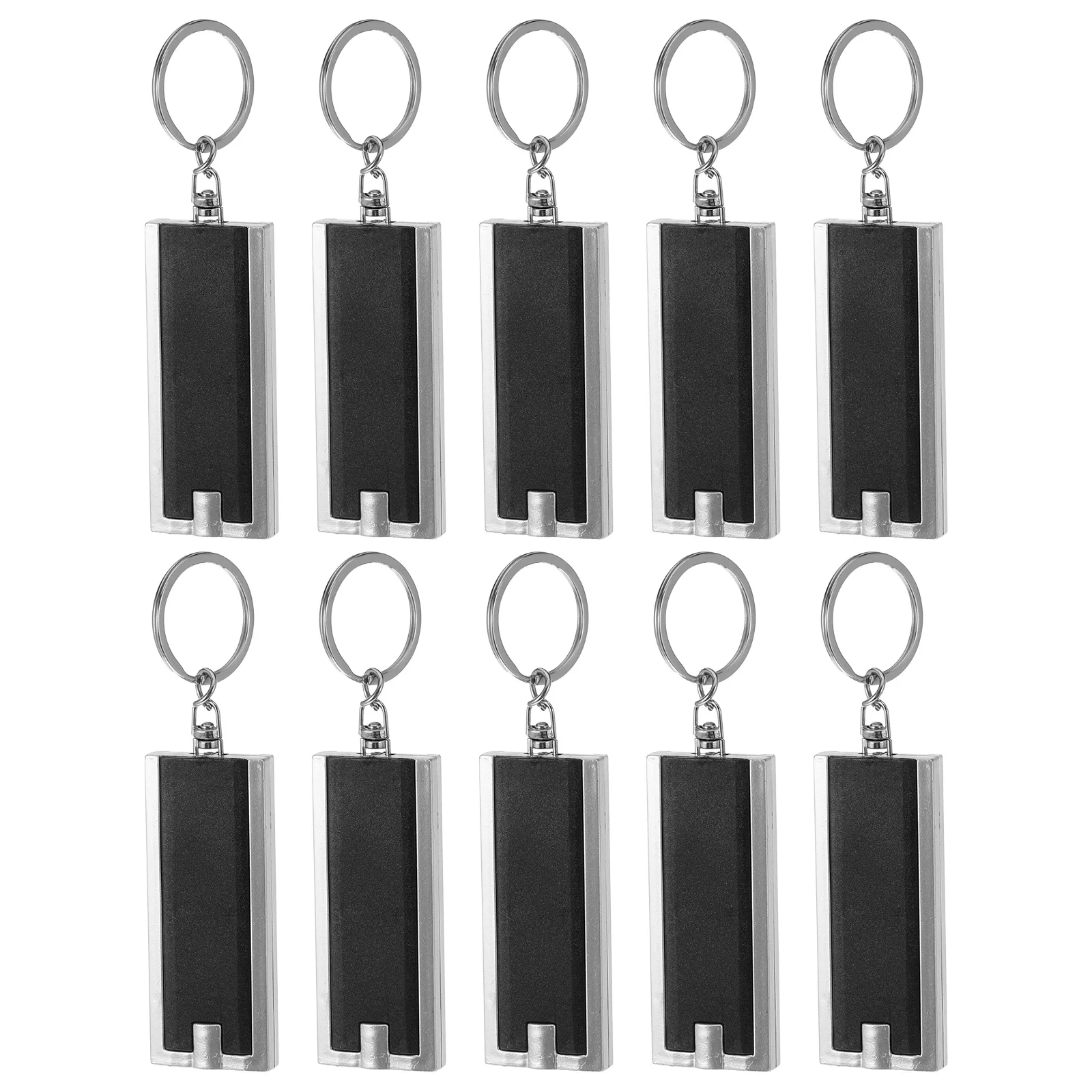 

10 Pcs Creative Key Holder Small Gift Flashlight Decoration Keychains LED Ring Flashlights Decorate