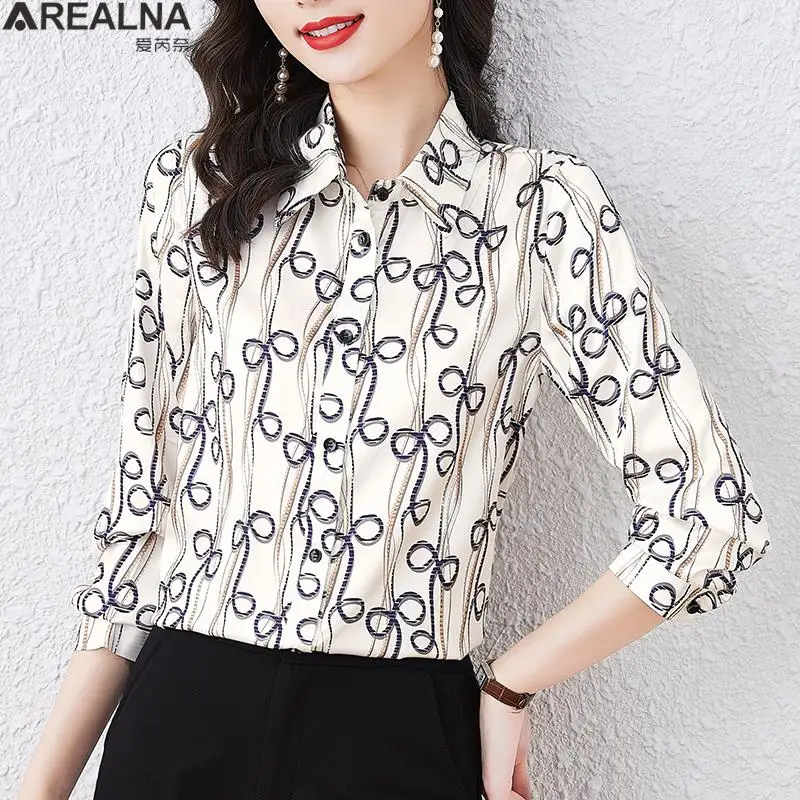 Elegant Satin Long Sleeve Blouses Women 2023 Korean fashion office print Silk Shirt women Casual Button Up Female Shirts Tops
Elegant Satin Long Sleeve Blouses Women 2023 Korean fashion office print Silk Shirt women Casual Button Up Female Shirts Tops