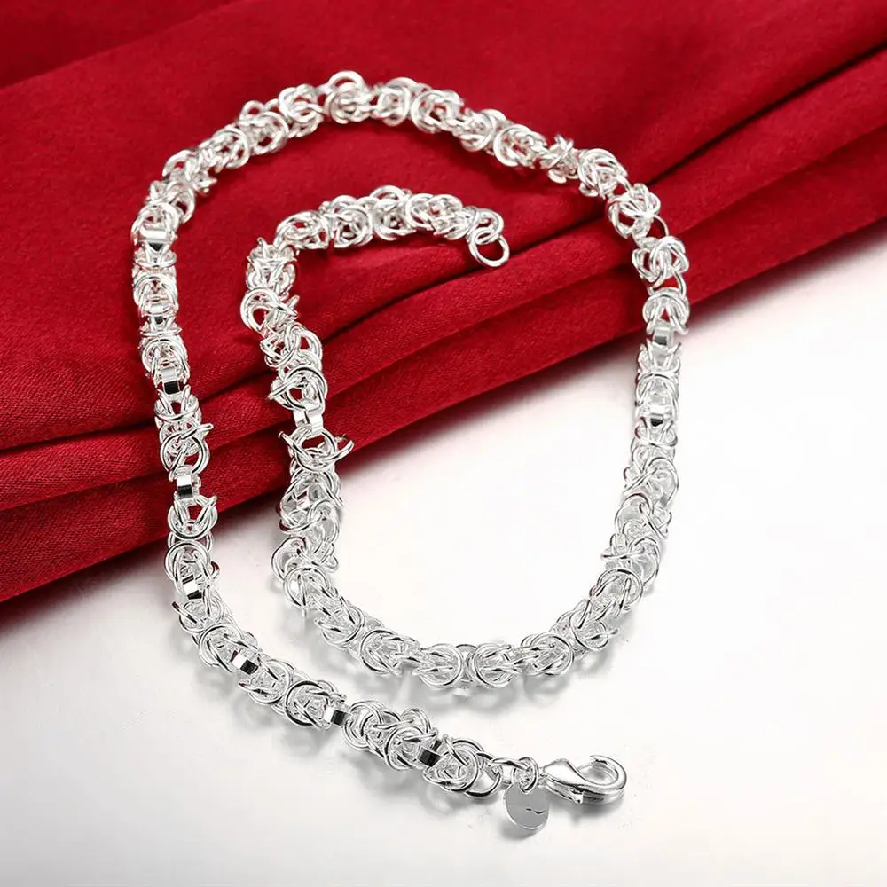 925 Stamp Silver Necklace noble luxury gorgeous charm fashion Men women chain wedding faucet 20 inches jewelry
925 Stamp Silver Necklace noble luxury gorgeous charm fashion Men women chain wedding faucet 20 inches jewelry