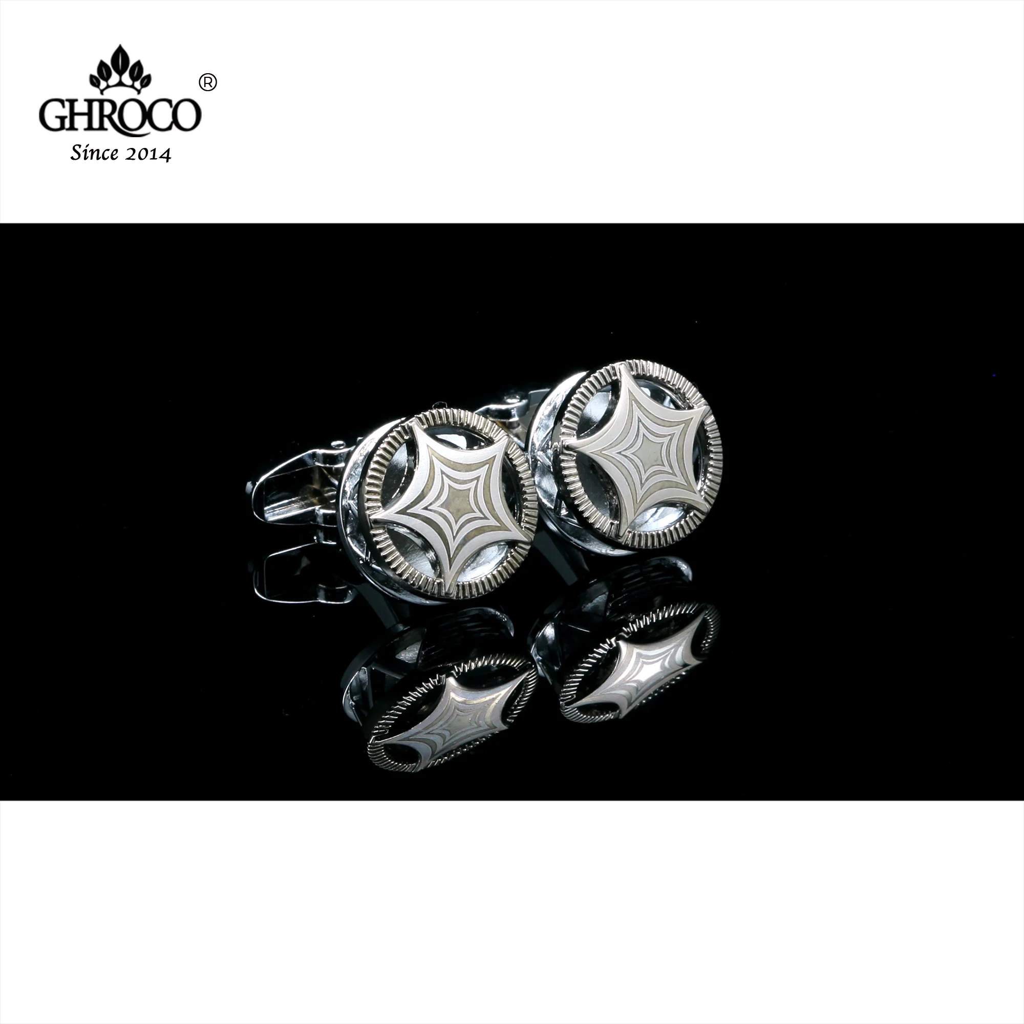 GHROCO High Quality Exquisite Surface Laser Printe Star Round Shirt Cufflinks Fashion Luxury Gifts for Business Men Women
GHROCO High Quality Exquisite Surface Laser Printe Star Round Shirt Cufflinks Fashion Luxury Gifts for Business Men Women