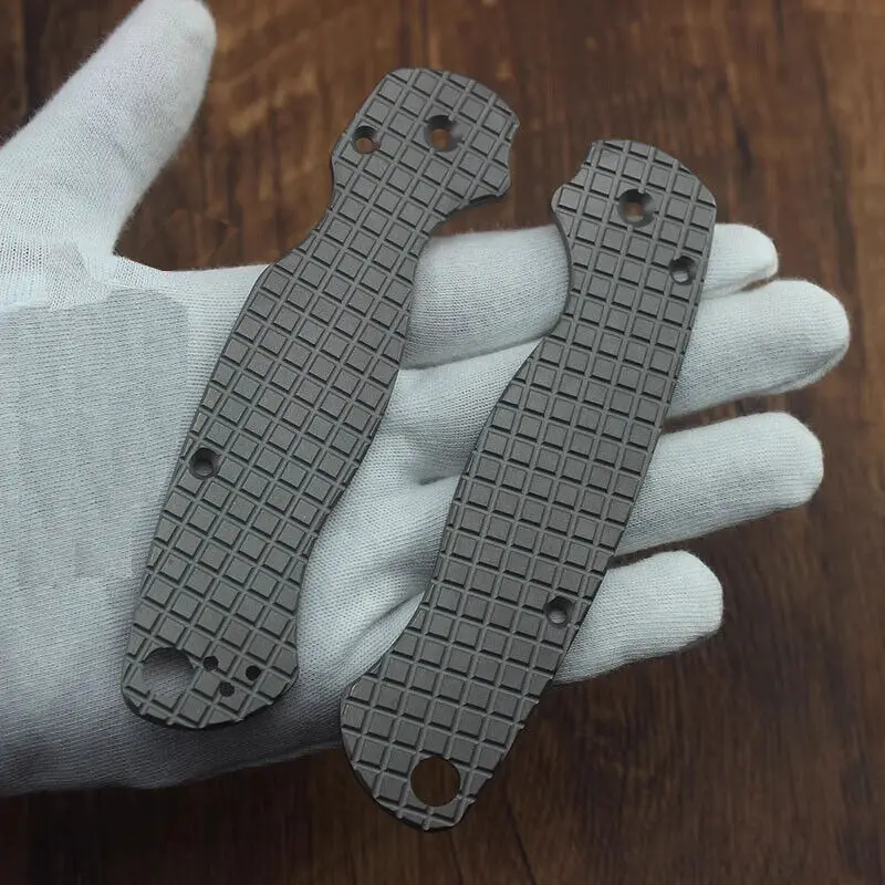 

1 Pair Custom Handle Scales Titanium Alloy Grips For Spyderco C81 Paramilitary 2 Para 2 PM2 Folding Knife