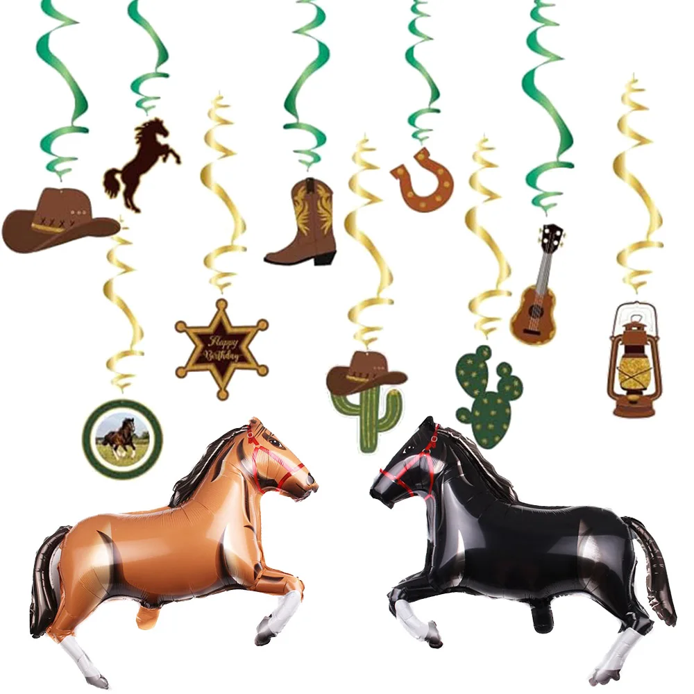 Wild West Cowboy Western Hanging Swirls Horse Birthday Party Decoration Horse Balloon Horse Themed Party Birthday Decorations
Wild West Cowboy Western Hanging Swirls Horse Birthday Party Decoration Horse Balloon Horse Themed Party Birthday Decorations