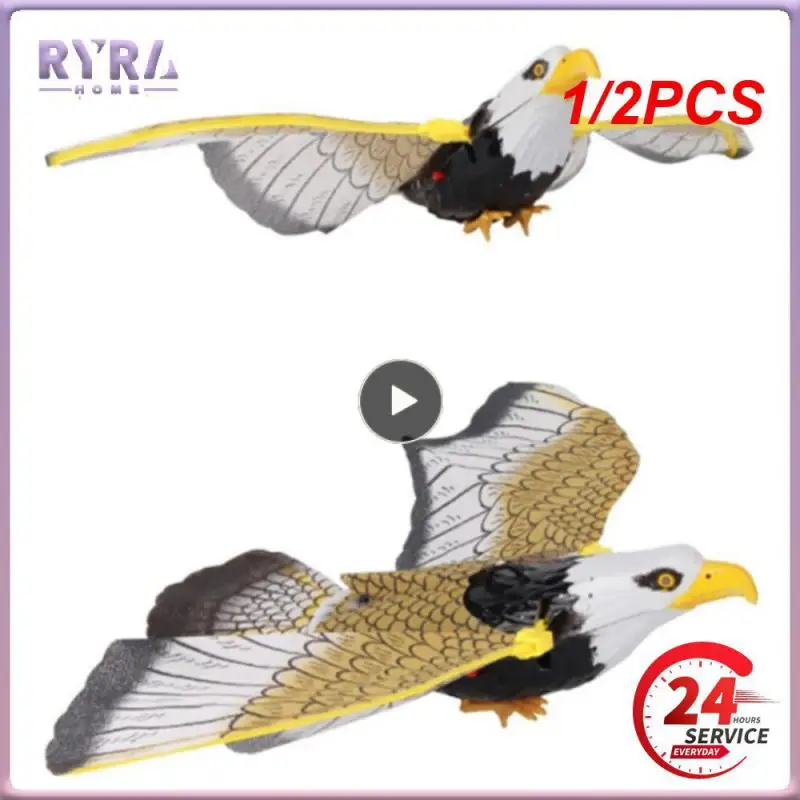 

1/2PCS Bird Repellent Hanging Eagle Flying Owl Repellent Scarer Decoy Protection Repellent Pest Control Scarecrow Garden Decor