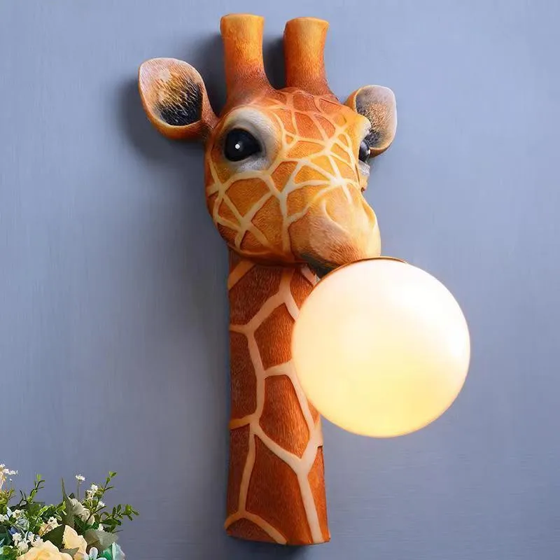 Cartoon Wall Lamp Modern Resin Animal Giraffe Sconce for Living Room Bedroom Aisle TV Background Indoor Decoration
Cartoon Wall Lamp Modern Resin Animal Giraffe Sconce for Living Room Bedroom Aisle TV Background Indoor Decoration