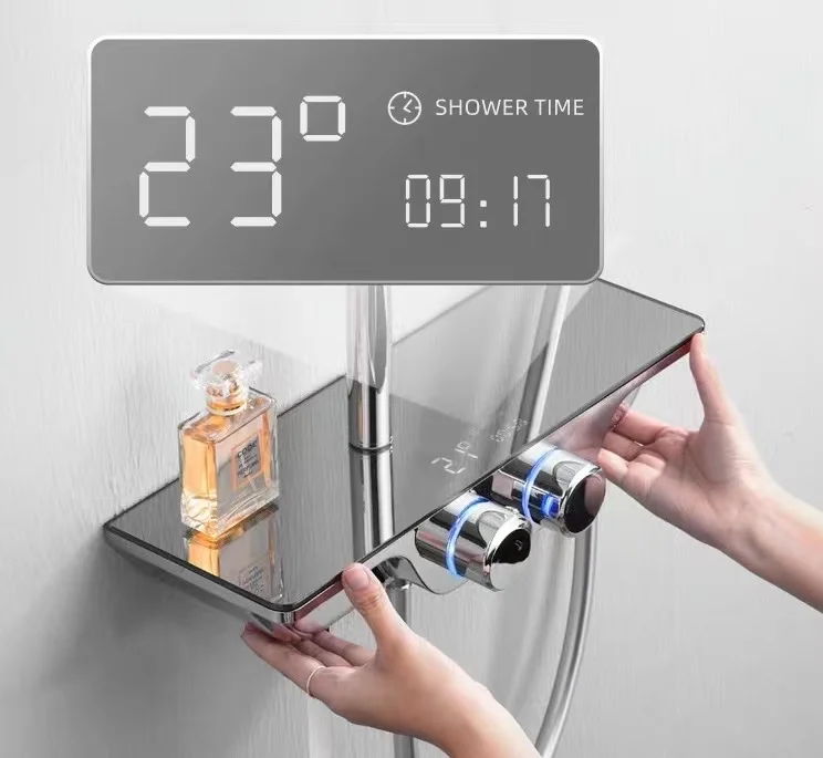 2021 new design smart Shower with led color digital shower rainfall mixer
2021 new design smart Shower with led color digital shower rainfall mixer