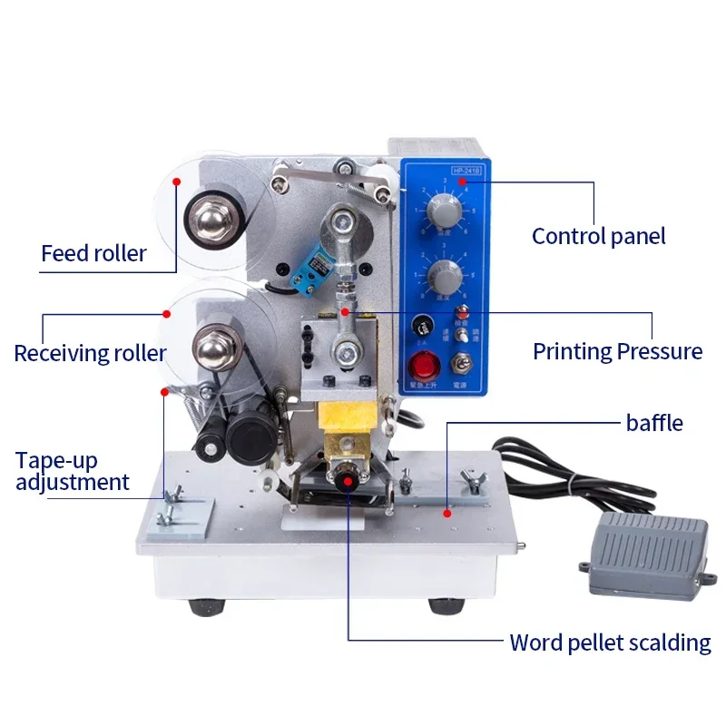 

LY-241 Semi-automatic Hot Foil Stamp Machine Printing Machine Manual Expiry Date Code Printers Supply 110 V 220V