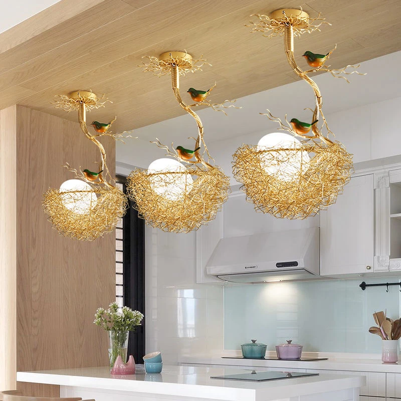 Home Decoration Country Style Bird's Nest LED Chandelier Personalized Bar Fashion Creative Restaurant Corridor Lighting Fixtures
Home Decoration Country Style Bird's Nest LED Chandelier Personalized Bar Fashion Creative Restaurant Corridor Lighting Fixtures