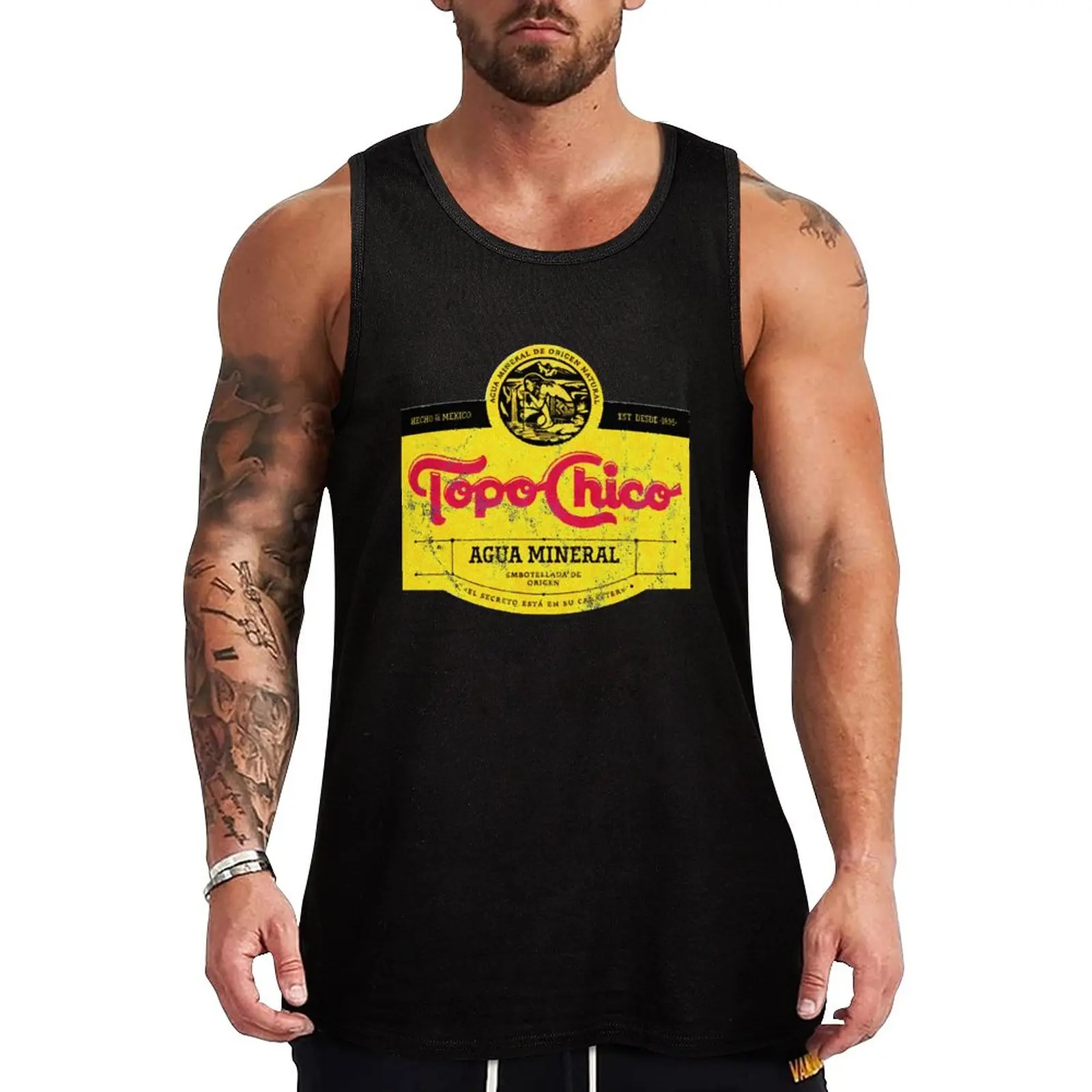 

New Topo Chico agua mineral worn and washed logo (sparkling mineral water) Classic Tank Top anime top
