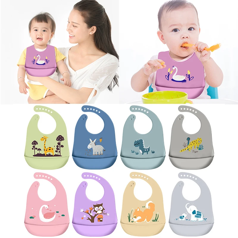 Baby Silicone Waterproof Bibs Adjustable Bib Cartoon Burp Cloths Children's Saliva Dripping Towel Drooling Eating Newborn Stuff
Baby Silicone Waterproof Bibs Adjustable Bib Cartoon Burp Cloths Children's Saliva Dripping Towel Drooling Eating Newborn Stuff