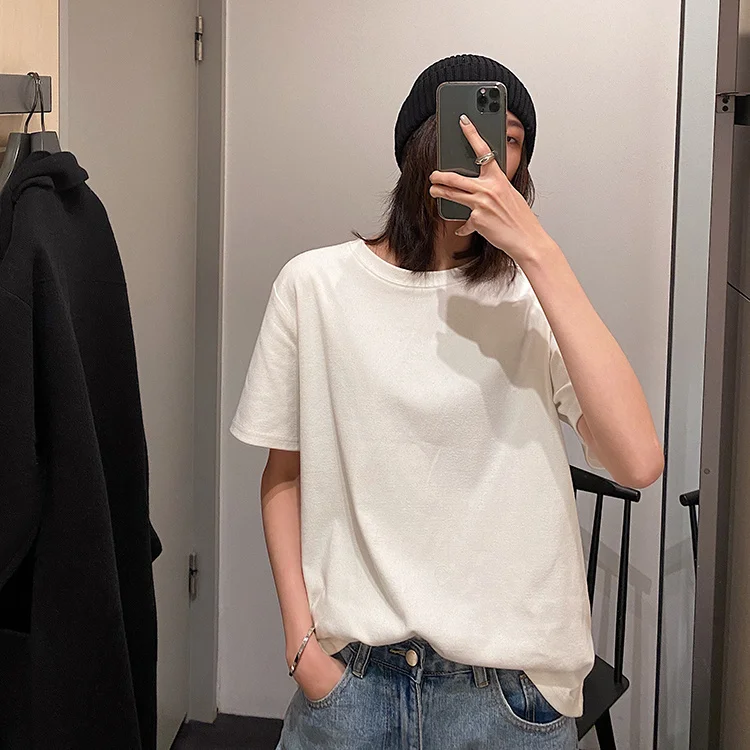 100% Pure Cotton White Loose Casual Short Sleeved T-shirt for Women Spring Wear 2024 New Summer Solid Color Base Inner Top Ins
100% Pure Cotton White Loose Casual Short Sleeved T-shirt for Women Spring Wear 2024 New Summer Solid Color Base Inner Top Ins