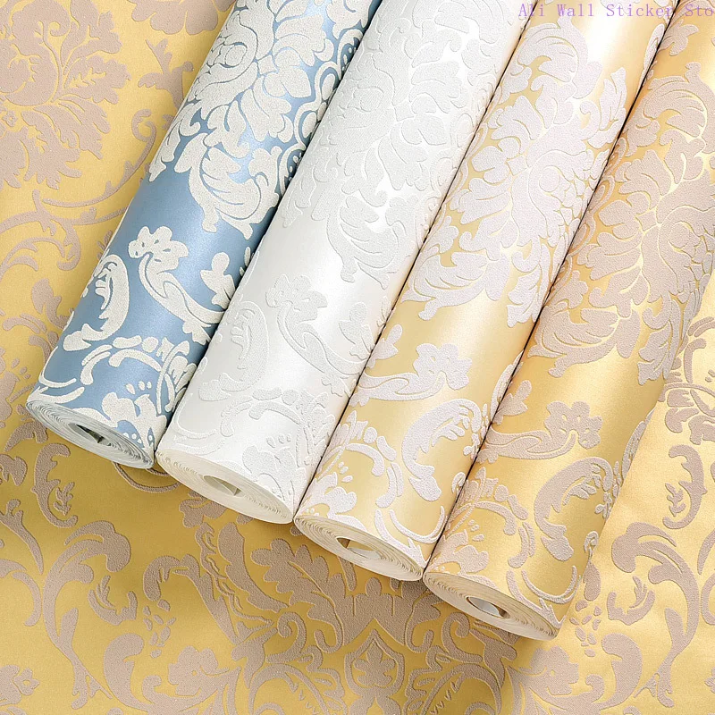 

White Yellow 3d Embossed Flower Mural Wallpaper Peel and Stick Floral Living Room Self Adhesive Wallpapers for Bedroom Walls