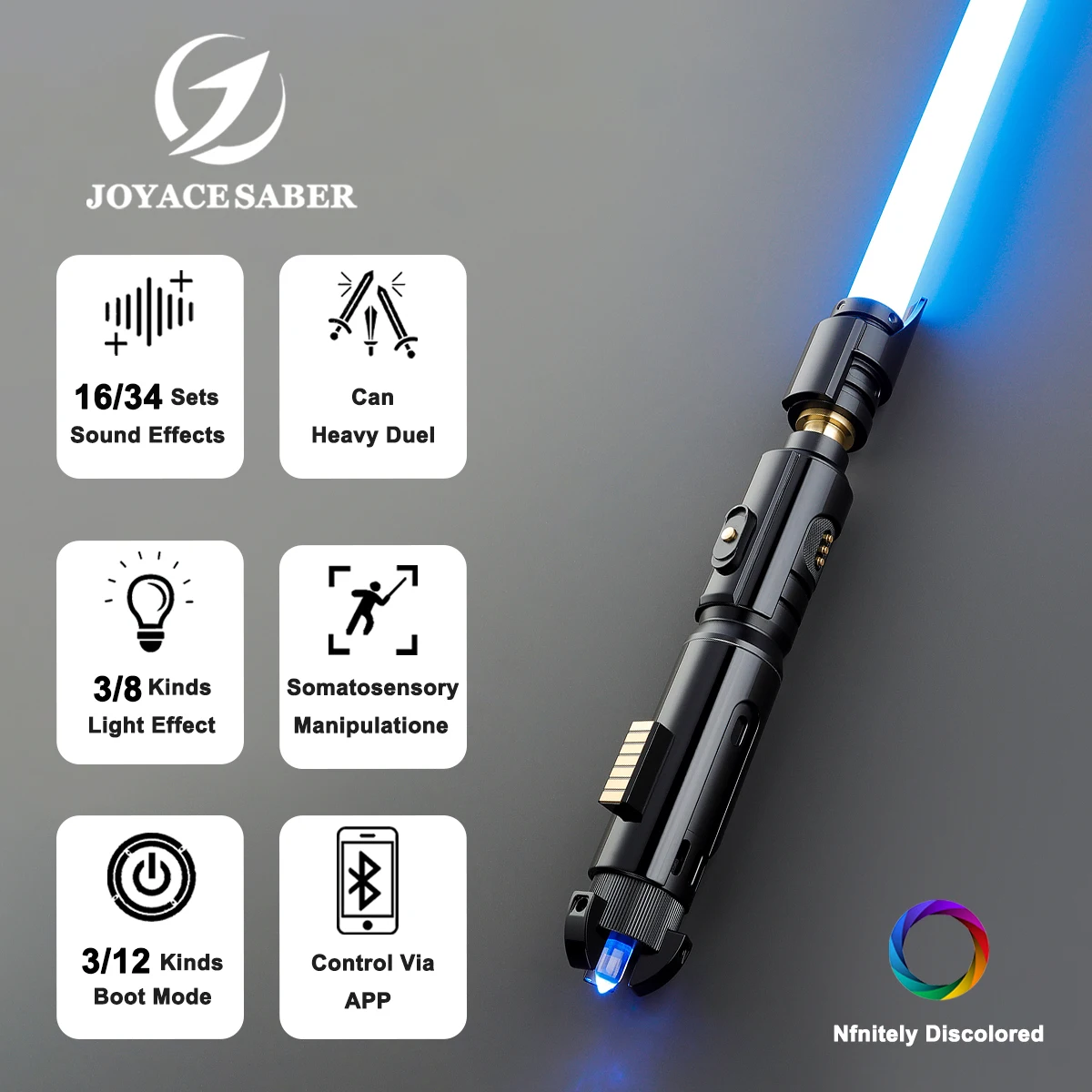 

JoyaceSaber Pixel Lightsaber Pathfinder saber Metal Handle xenoPixel Light Sabers Heavy Dueling With sound effects Laser Sword