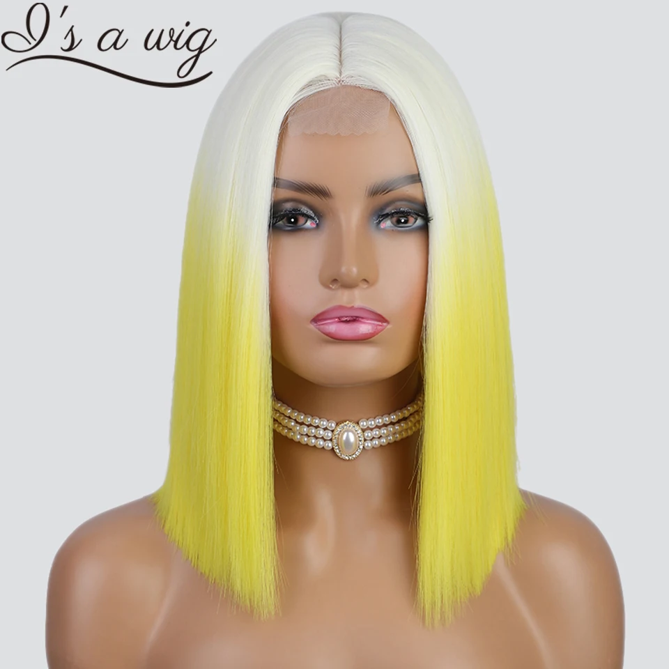 I's a wig Synthetic Wigs Short White Yellow Bob Wig Straight Middle Part Blonde Pink Orange Blue Party Cosplay Wigs for Women
I's a wig Synthetic Wigs Short White Yellow Bob Wig Straight Middle Part Blonde Pink Orange Blue Party Cosplay Wigs for Women