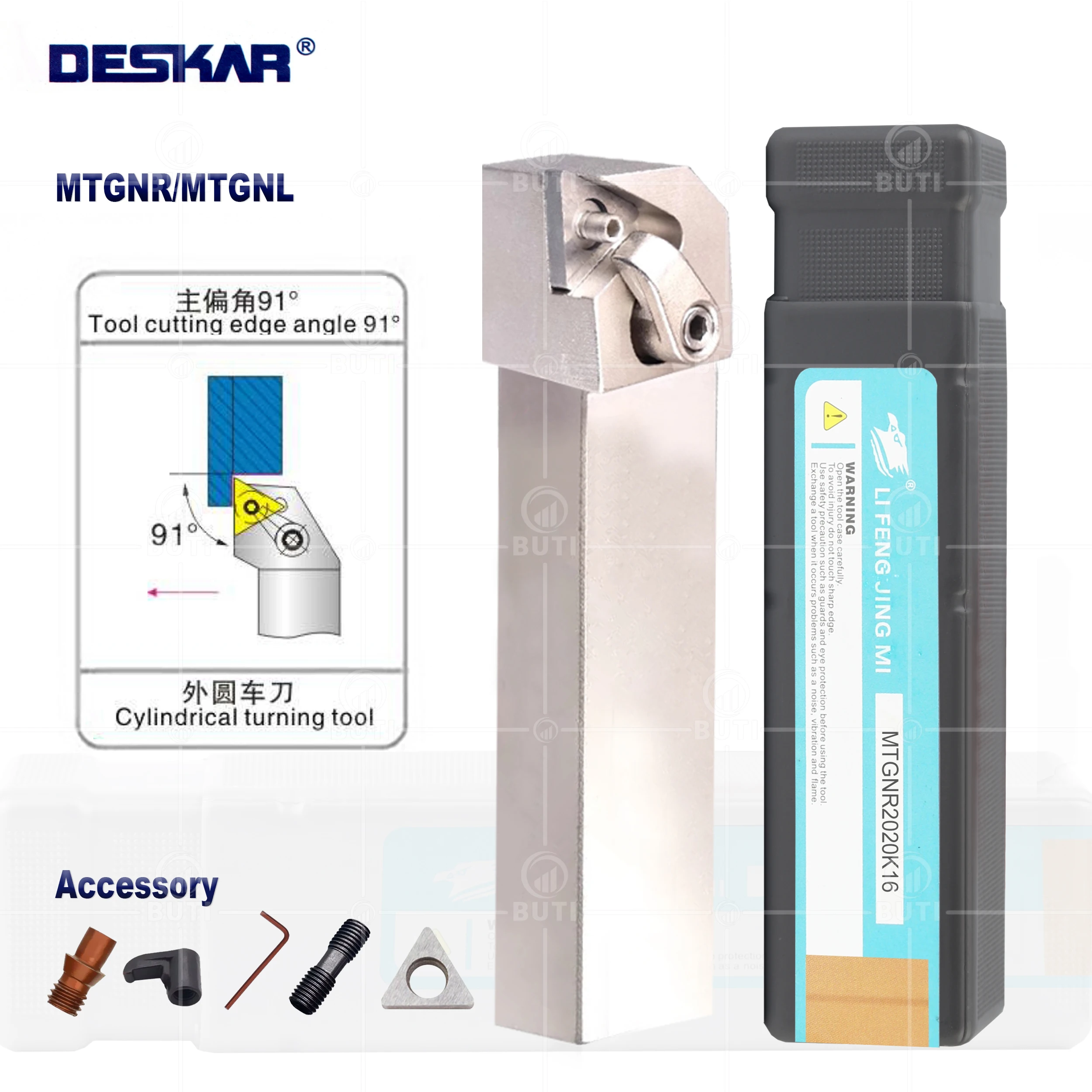 DESKAR 100% Original External Turning Tool Bar MTGNR MTGNL CNC Metal Lathe Cutter White Holder For TNMG16 Carbide Cutting Insert
DESKAR 100% Original External Turning Tool Bar MTGNR MTGNL CNC Metal Lathe Cutter White Holder For TNMG16 Carbide Cutting Insert