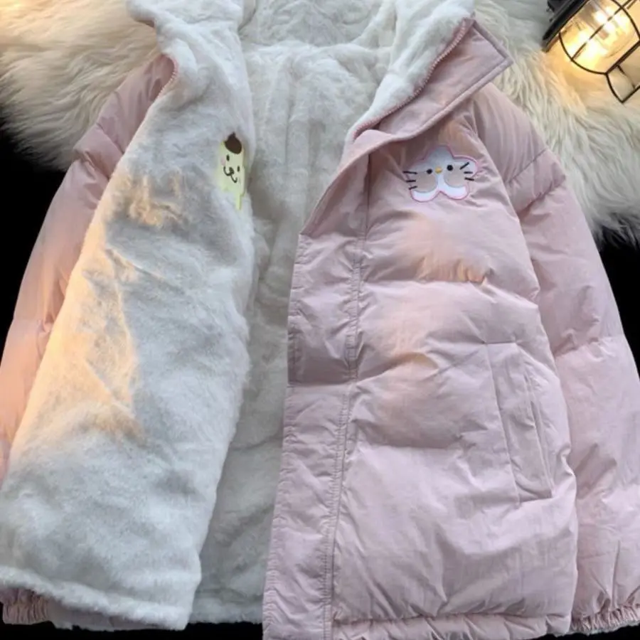 Cute Sanrio Winter Cotton Jacket Cinnamoroll Kawaii Anime Student Padded Thickened Clothing Outerwear Reversible Toys Girls Gift
Cute Sanrio Winter Cotton Jacket Cinnamoroll Kawaii Anime Student Padded Thickened Clothing Outerwear Reversible Toys Girls Gift
