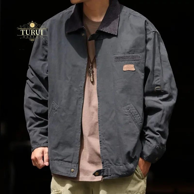 Street Apparel Retro 23 Winter Heavy Duty Kahart Work Coat Men's Autumn Khaki Loose Polo Neck Detroit Hunting Jacket
Street Apparel Retro 23 Winter Heavy Duty Kahart Work Coat Men's Autumn Khaki Loose Polo Neck Detroit Hunting Jacket