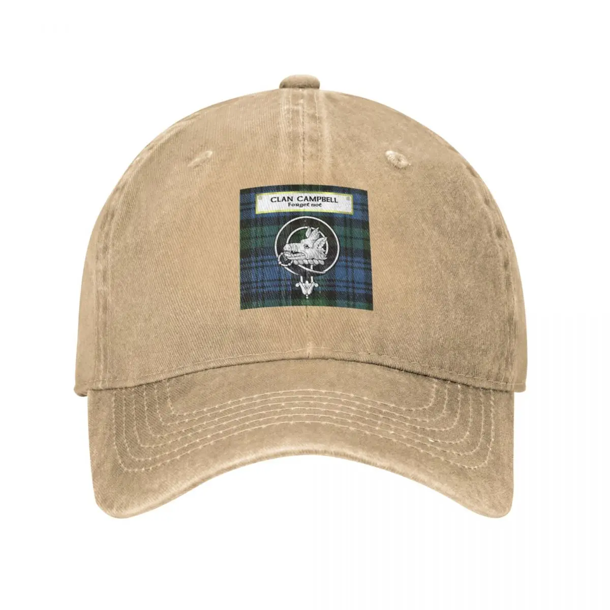 

Clan Campbell Tartan, Badge and Motto Cowboy Hat Hat Luxury Brand Golf Cap Men'S Baseball Cap Women'S