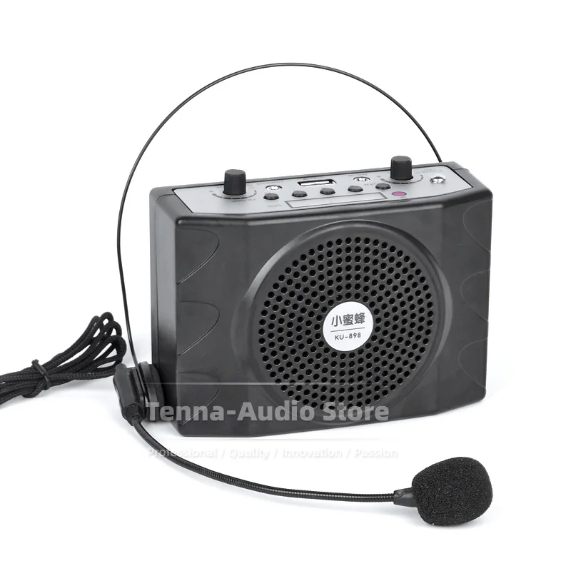 

Compatible With Bluetooth Mini Megaphone Voice Amplifier Booster Teaching Speaker Teacher Tour Guide Coach Metro PA System