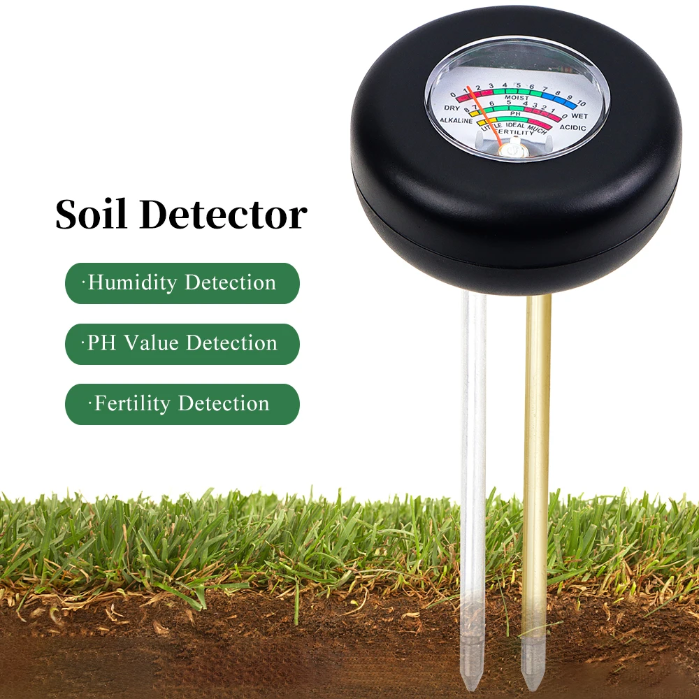 

3 in 1 Soil PH Meter Plants Moisture Sensor Humidity Monitor Home Garden Flower Farm Soil Analyzer Acidity Fertility Detector