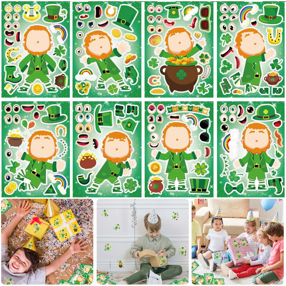 16Sheets St. Patrick's Day Stickers Make Your Own Dwarf Shamrock DIY Decals for Kids Gifts 2024 Irish Day Party Favors Supplies
16Sheets St. Patrick's Day Stickers Make Your Own Dwarf Shamrock DIY Decals for Kids Gifts 2024 Irish Day Party Favors Supplies