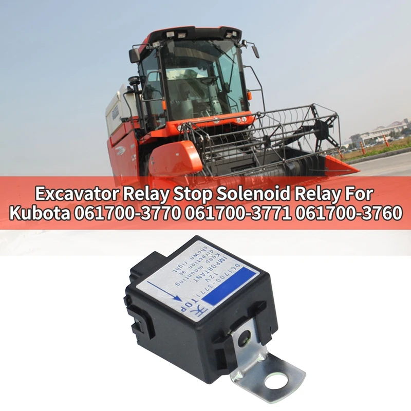 

Excavator Relay Stop Solenoid Relay for Kubota 061700-3770 061700-3771 061700-3760