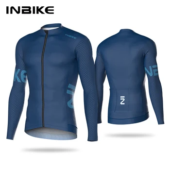 INBIKE 남성용 긴 소매 자전거 저지, 도로 사이클링 저지, 용수철 가을 바이커 셔츠, MTB 자전거 라이딩 의류