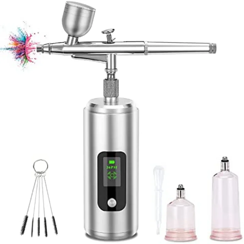 Airbrush Kit with Compressor Portable Handheld Cordless with LCD Screen for Nail Art, Painting, Cake Decor, Cookie, Mode
Airbrush Kit with Compressor Portable Handheld Cordless with LCD Screen for Nail Art, Painting, Cake Decor, Cookie, Mode
