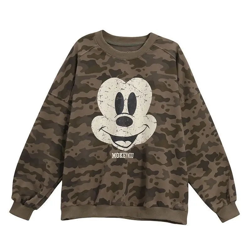 Disney Mickey Mouse print camouflage pullover fashion sweatshirt spring and autumn y2k long sleeve loose women's sweatshirt
Disney Mickey Mouse print camouflage pullover fashion sweatshirt spring and autumn y2k long sleeve loose women's sweatshirt